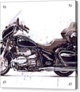 Watercolor Bmw R18 Transcontinental Motorcycle - Oryginal Artwork By Vart. Acrylic Print