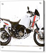 Watercolor Ducati Desertx Motorcycle - Oryginal Artwork By Vart. Acrylic Print