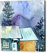 Watercolor House Painting Acrylic Print