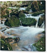Waterfall On The River Jedlova Acrylic Print