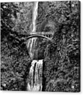 Postponed Destiny -- Multnomah Falls At The Columbia River Gorge, Oregon Acrylic Print