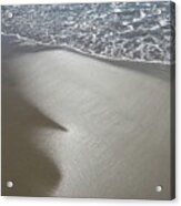 Wet Sand, Sea Water And Reflections Of Sunlight Acrylic Print