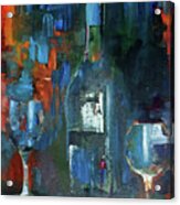 What Was Left Behind Empty Wine Bottle Acrylic Print