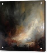 Whispers In The Dark 3 Atmospheric Abstract Painting Acrylic Print