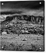 White Crosses At Black Mesa Acrylic Print