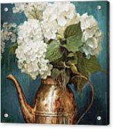 White Hydrangea Flowers Acrylic Print