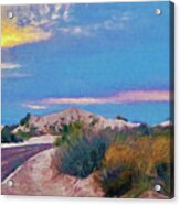 White Sands New Mexico At Dusk Painting Acrylic Print