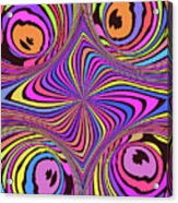 Wild And Crazy Abstract Op Art Acrylic Print