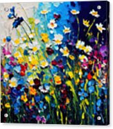 Wildflowers  Abstract  Modern  Artwork  In  The  Styl  Ba  C  Ada  Bab  Edce By Asar Studios Acrylic Print