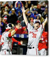 Wilson Ramos And Max Scherzer Acrylic Print