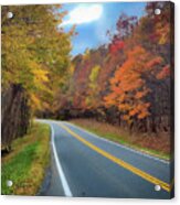 Winding West Virginia Road In Fall Acrylic Print
