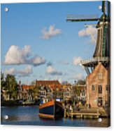 Windmill In Haarlem Holland Acrylic Print