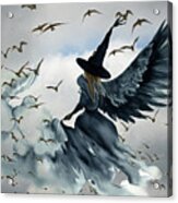 Winged Witch Acrylic Print