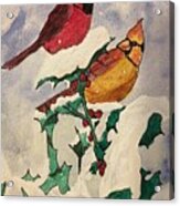 Winter Cardinals Acrylic Print