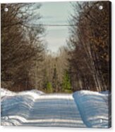 Winter Country Road Acrylic Print