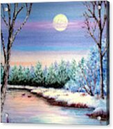 Winter Moon Acrylic Print