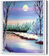 Winter Moon - Seasons Greetings Acrylic Print