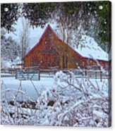 Winter On The Farm Acrylic Print