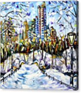Winter Time In New York Acrylic Print