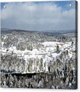 Winter View Of Pittsburg Village, New Hampshire #2 Acrylic Print