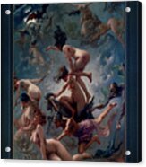 Witches Going To Their Sabbath By Luis Ricardo Falero Old Masters Classical Art Reproduction Acrylic Print