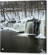 Wolf Creek Falls In Winter Acrylic Print