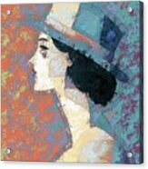 Woman With Hat - 4 Acrylic Print