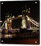 Tower Bridge With Led Lighting Acrylic Print
