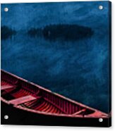 Wood Canoe Blu Acrylic Print