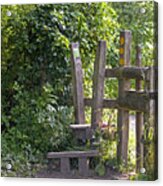 Wooden Stile In Countryside Acrylic Print