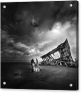 Wreck Of The Peter Iredale Acrylic Print