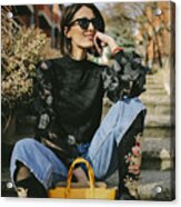 Young woman's fashion style - Young pretty fashioned girl Acrylic Print