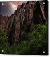 Zion National Park Utah Galaxy Skies Color Acrylic Print