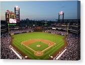 Philadelphia Baseball Stadium at Dusk Canvas Print by Panoramic Images