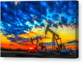Oilfield Color Burst Canvas Print