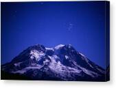 Mt. Rainier Under Pleiades Rising Photograph by Michael Williams - Fine ...