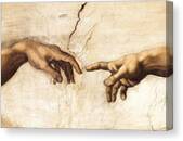 The Creation Of Adam #2 Canvas Print