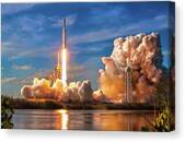 Falcon Heavy Rocket Launch Spacex Canvas Print