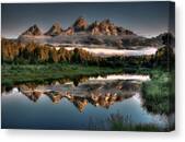 Hazy Reflections At Scwabacher Landing Canvas Print