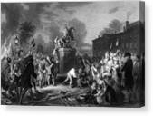 Pulling Down The Statue Of George Iii Canvas Print