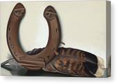 Horseshoe With Feather No 1 By Georgia O'keeffe Canvas Print