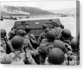 D-day Soldiers In A Higgins Boat Canvas Print