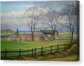Farming In The Staffordshire Countryside Canvas Print