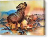 Baby Wolf Painting by Donna Martin - Fine Art America