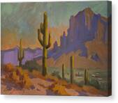 Saguaro Cactus And Apache Junction Canvas Print