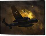 Heinkel 219 Nachtjagd Over Berlin Canvas Print