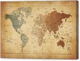 Time Zones Map Of The World Canvas Print