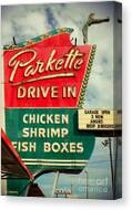 Parkette Drive-in Canvas Print