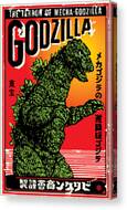 Japanese Godzilla Canvas Print