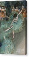Swaying Dancer  Dancer In Green Canvas Print
